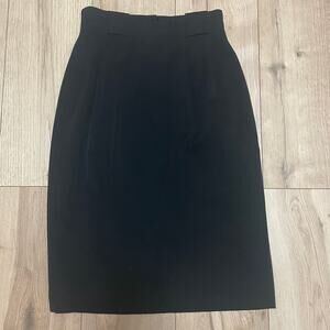 Vintage Talbots Wool Lined Skirt Size 8 Black